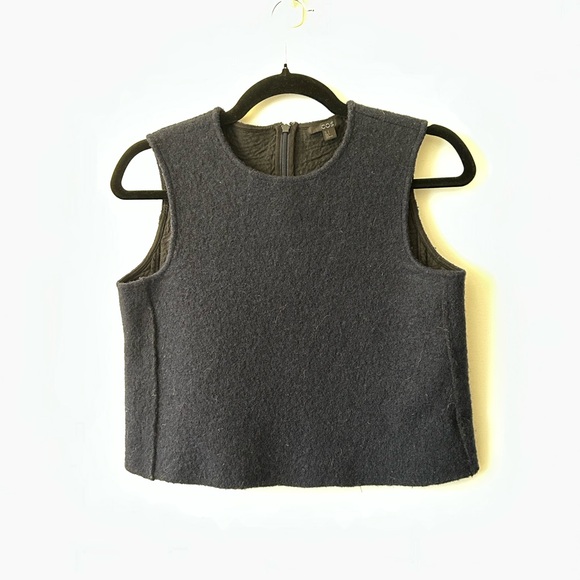 COS Indigo Wool Sleeveless Cropped Top - Picture 6 of 9